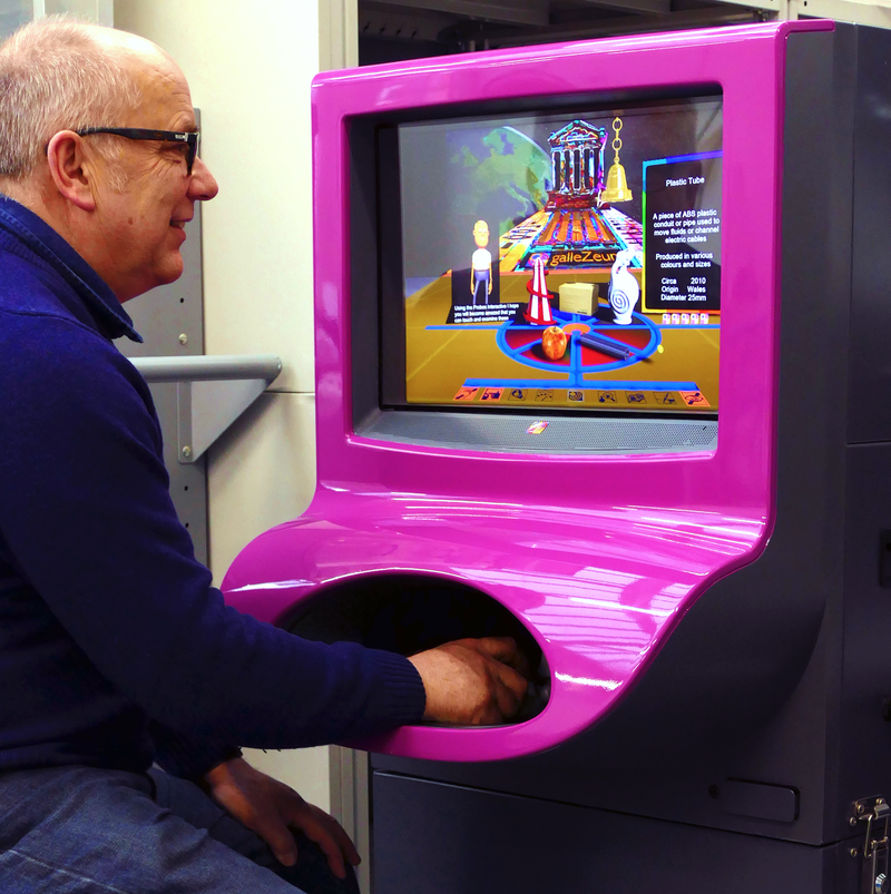 2018 using the Probos Haptic Interactive  console at Manchester Museum