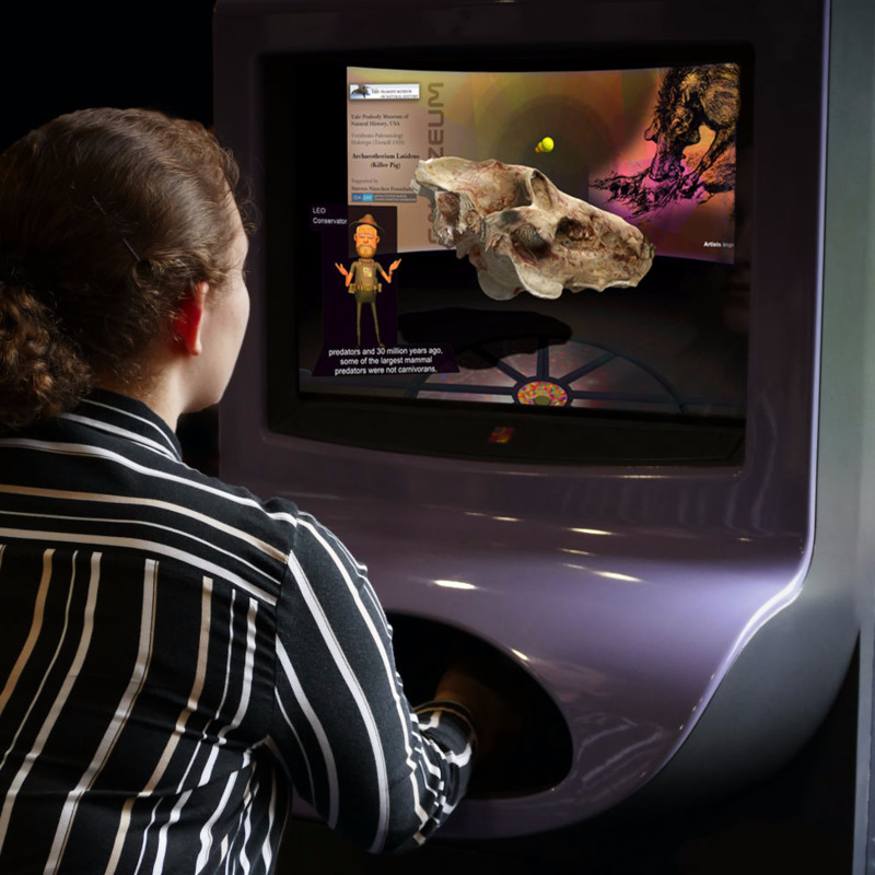 2017 Girl using the Award winning  Probos Haptic Interactive Console which I  developed in collaboration with Manchester Museum
